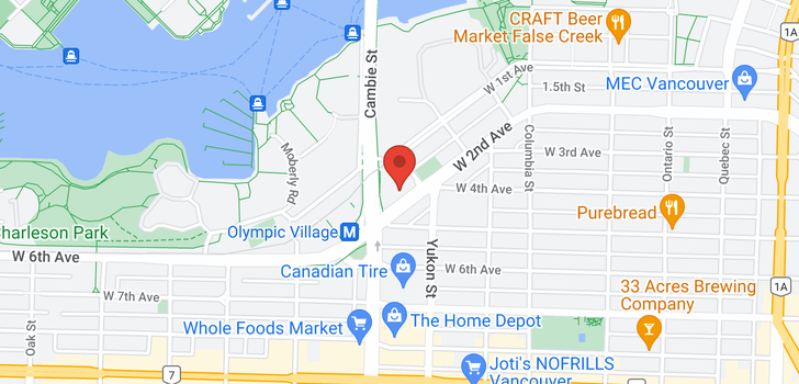 map of 1014 445 W 2ND AVENUE